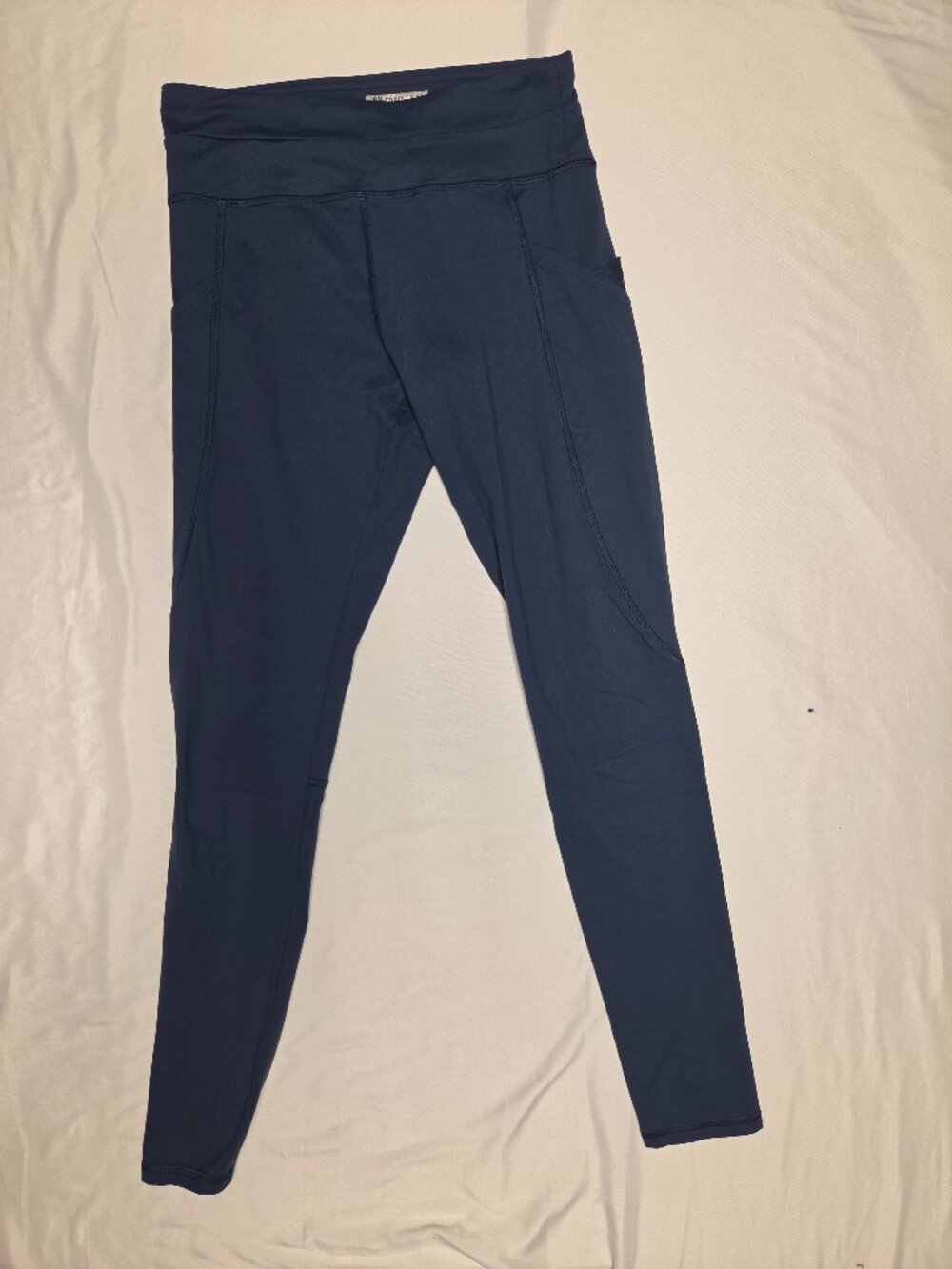 Forever 21 Active Navy Blue Mesh Panel Leggings Size Small
